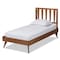Baxton Studio Michi Modern and Contemporary Ash Walnut Finished Wood Twin Size Bed 186-11100-11159-Zoro - alternate 1
